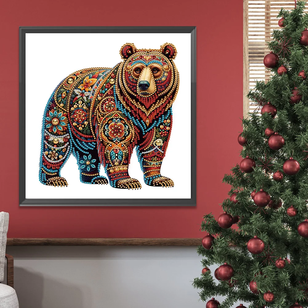 Diamond Painting - Partial Special Shaped Drill - Gorgeous Bear(Canvas|30*30cm)
