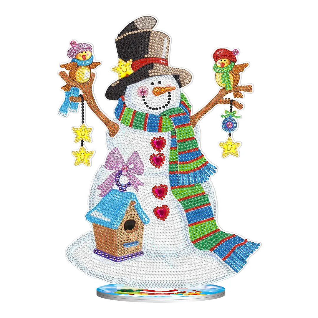 Christmas Diamond Painting Decoration Christmas Snowman (Single-Sided Special-Shaped Diamond)