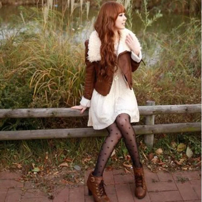 Tights Women Bow Printing Sweet Harajuku Deodorant Elasticity Womens Pantyhose Breathable High Quality All-match Soft Casual