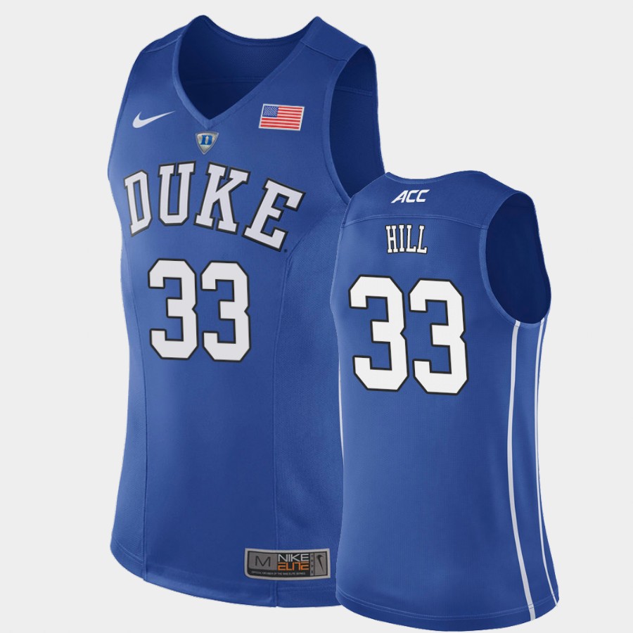 Duke Blue Devils Grant Hill Royal History Player Jersey mysite