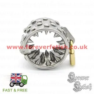 pornhint Pornhint Kali's Teeth Spiked Testicle Weight Cock Ring Stainless Steel Hinged Ball Stretcher Crusher CBT Ball Torture Fetish 4 Row Mature