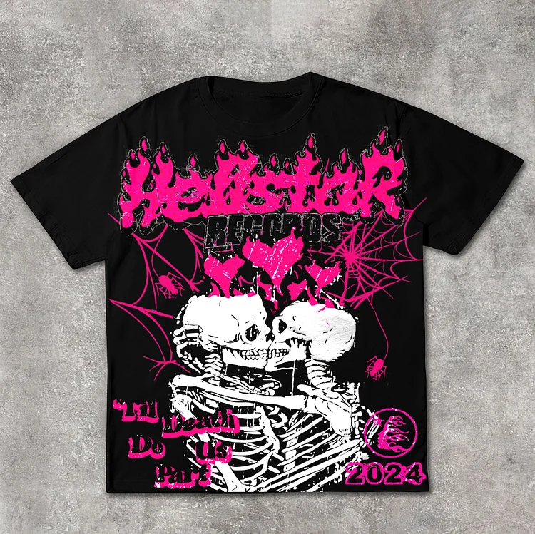Til Death Do Us Part Hellstar Skull Graphic T-Shirt