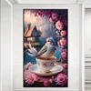 Oiseau-Peinture au diamant à forage rond-40*70cm (grande taille)