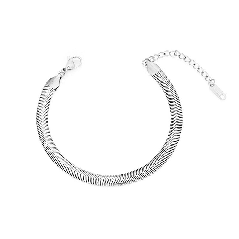 Basic Minimalist Geometric 304 Stainless Steel Bracelets In Bulk