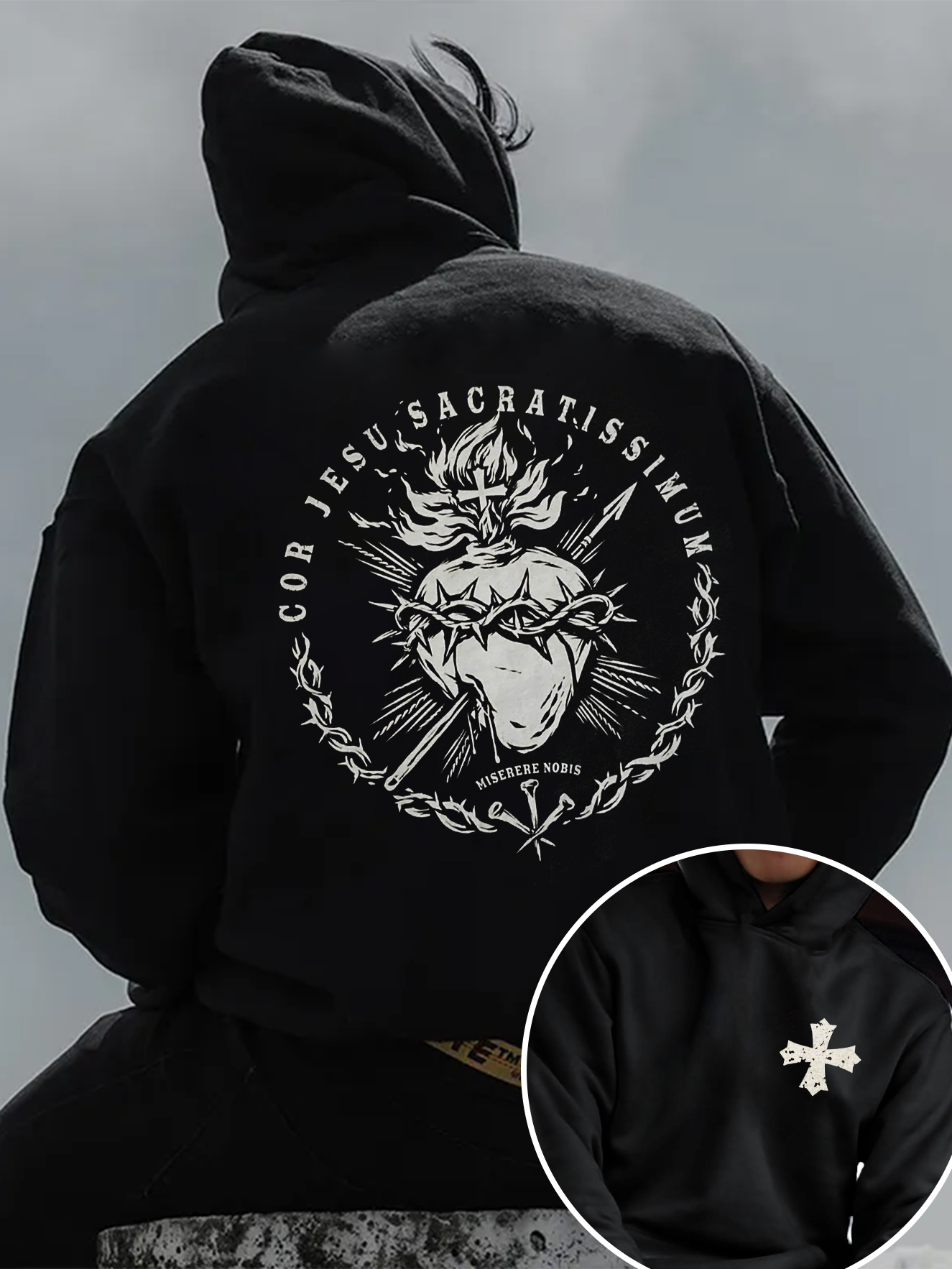 Sacred Heart Of Jesus *Limited Edition* Hooded Sweatshirt / TECHWEAR CLUB / Techwear