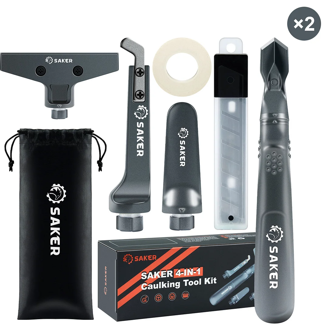 SAKER&reg; 4-in-1 Caulking Tool Kit