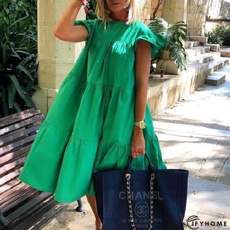 Boho A-Line Balloon Sleeve Weaving Dress | IFYHOME