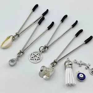 pornhint Pornhint Nipple Clamps, Nipple Jewelry, Nipple Clamp Bells, Clit Clamp, Pussy Clamp, Vagina Jewelry, BDSM Toy, Clitoris Clamp, Clitoral Tweezer