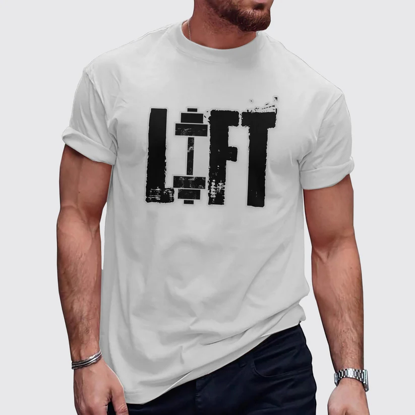 Casual Men's Printed Gym T-Shirt