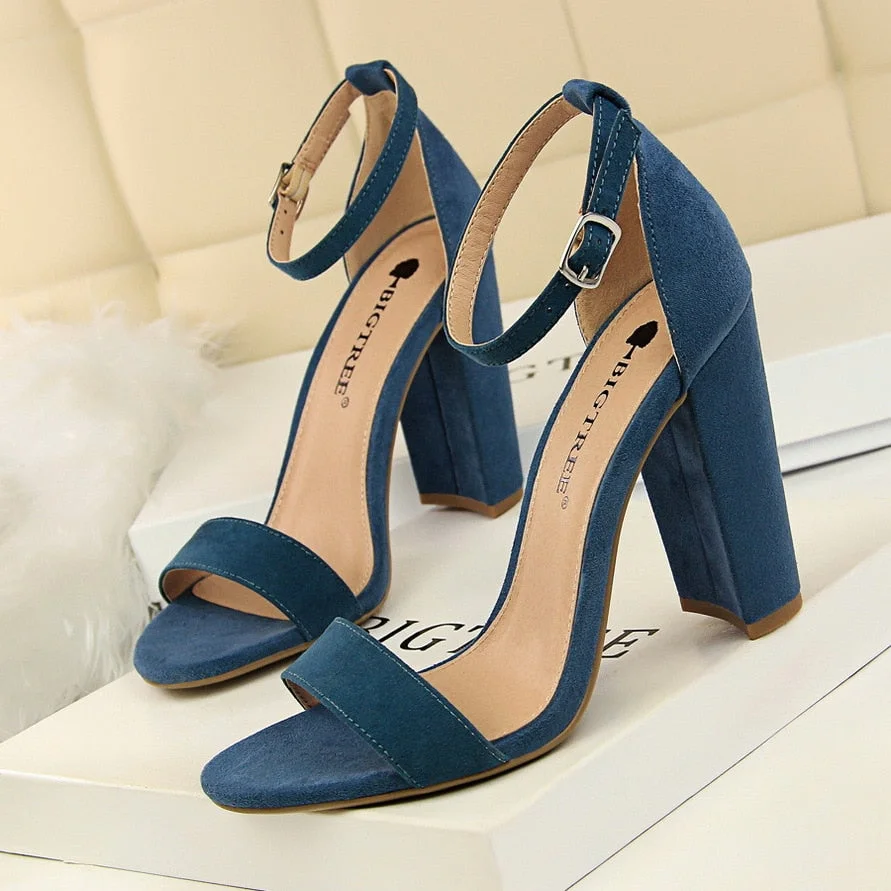 2020 Hot Sexy High Heels New Women Pumps New Women Shoes Block Heels Ladies Shoes Women Sandals Buckle Women Heels Female Heels