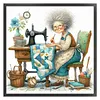 Sewing Grandma Full Counted Cross Stitch 14CT 2-Strand 40x40cm