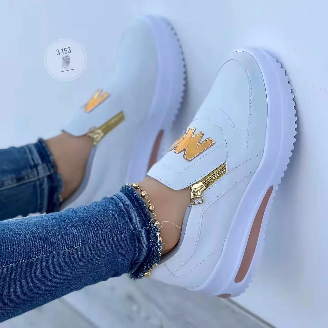 Tanguoant Tanguoant New Plus Size Sports Single Shoes Flat Solid Color Ladies Casual Sneaker Wish
