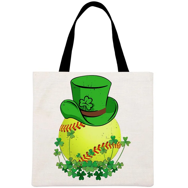 Clover Baseball Printed Linen Bag-Annaletters