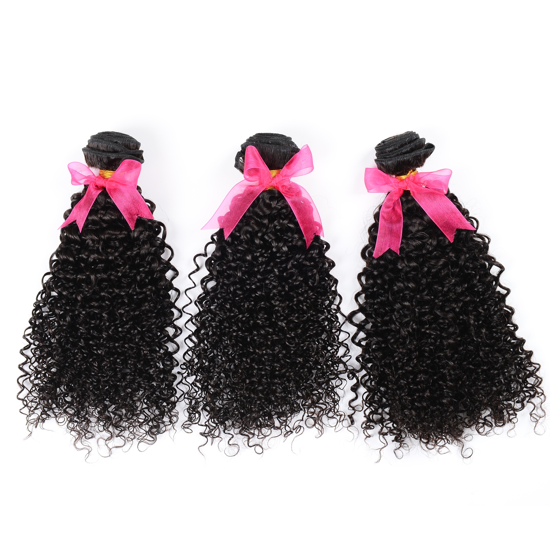 3PCS Kinky Curly Top Virgin Hair Bundles | 12–30 Inch |  Boruihair |  100% Human Hair