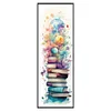 (Big Size) Stack Of Books With Flowers - 11CT Stamped Cross Stitch 30*80cm/11.81*31.5in