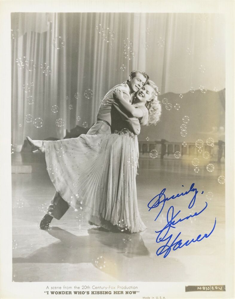 JUNE HAVER Signed Vintage Photo Poster painting