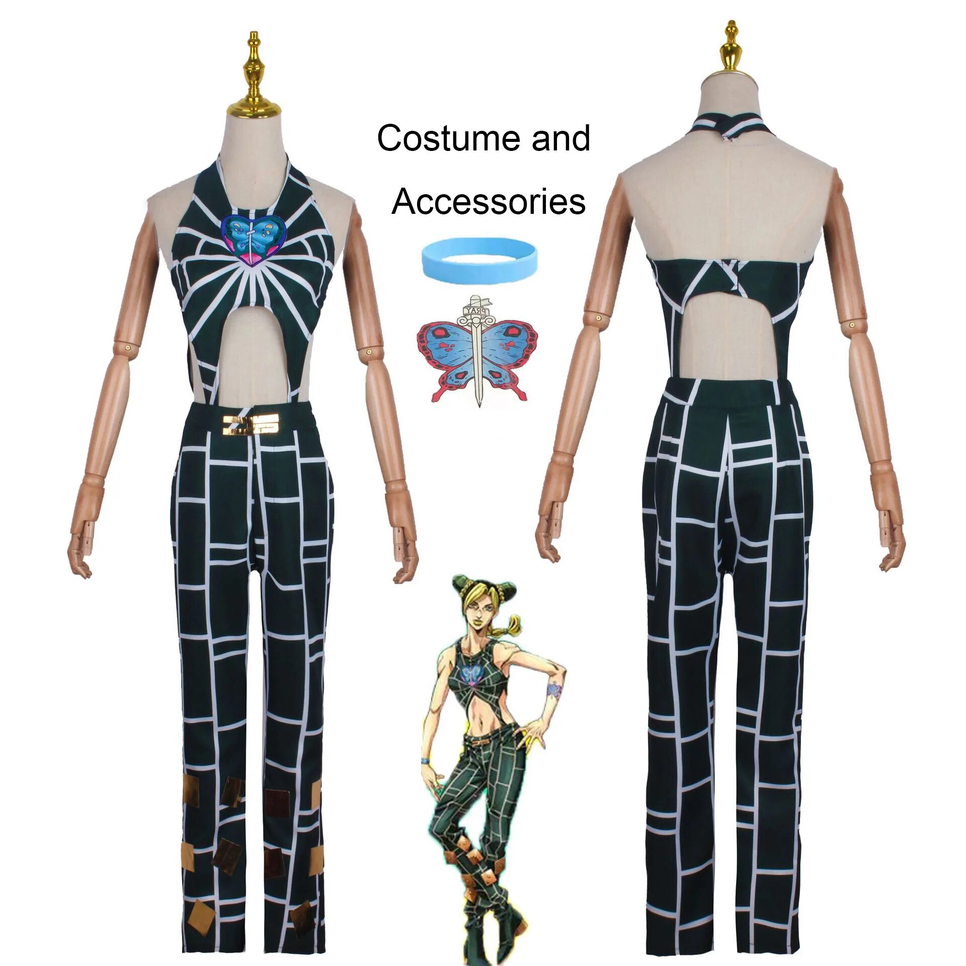 [Wetrose] In Stock JoJo's Cujoh Jolyne Trish Una Narancia Ghirga Cosplay Costume Bizarre Adventure Kuujou Jorin Halloeween