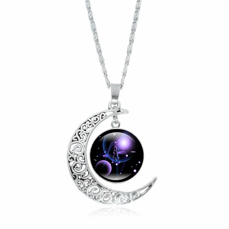 12 Constellation Time Gemstone Necklace