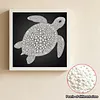 DIY Pearl Painting Turtle for Home Wall Decor(25x25cm)