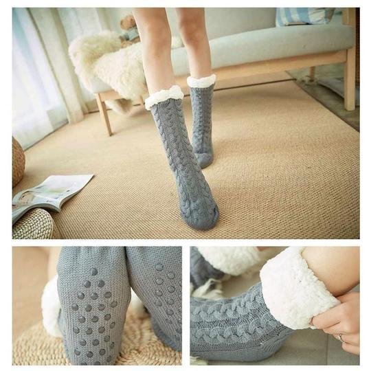 Padded thick home slipper socks