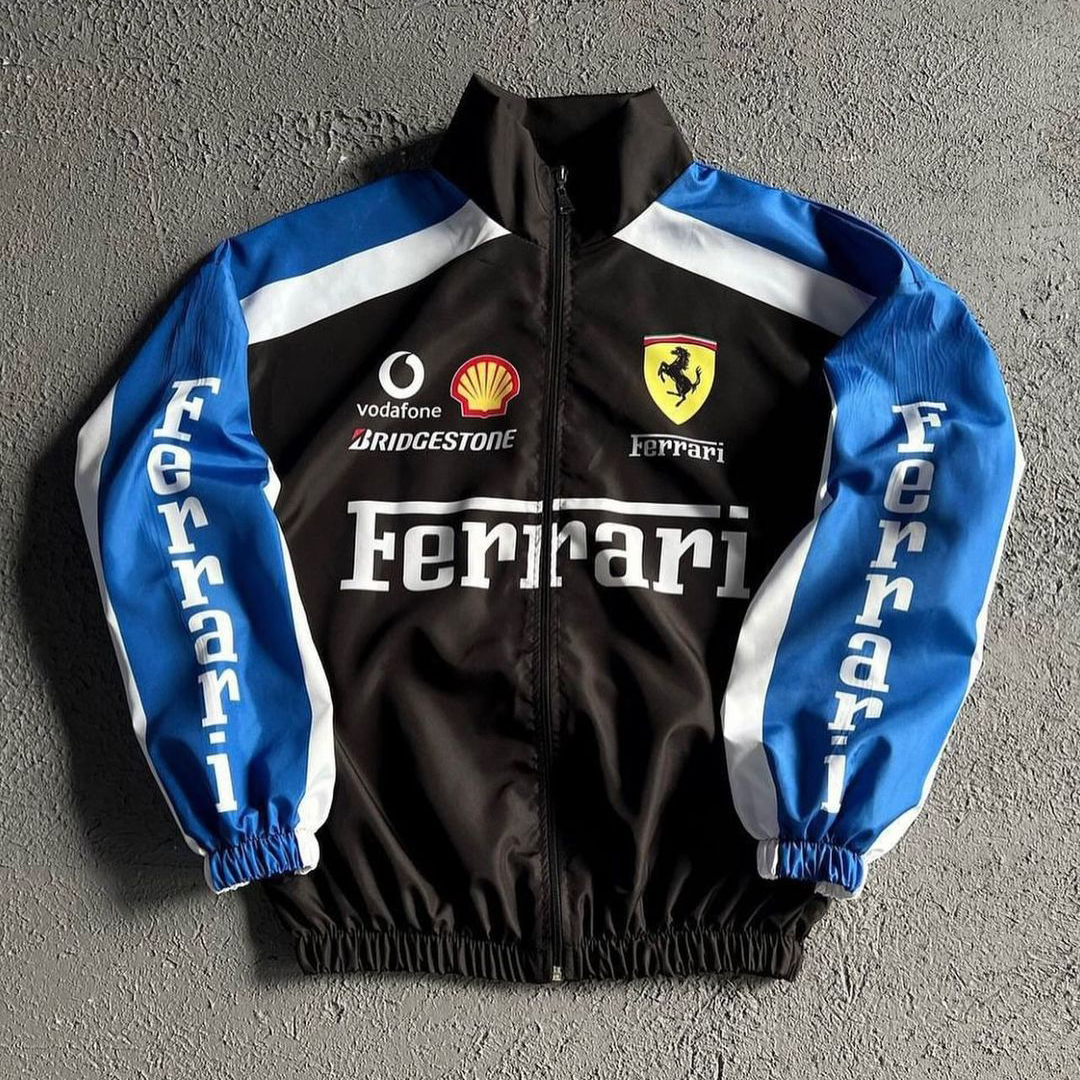 Unisex Classic Team Logo Retro Racing Jacket