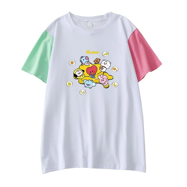 BT21 Butter Cute Colorblock T-shirt