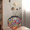 Feathers DIY, k&uuml;nstlerische Vase, Desktop, Diamantkunstkit, doppelseitiger Bohrer, Wohndekoration