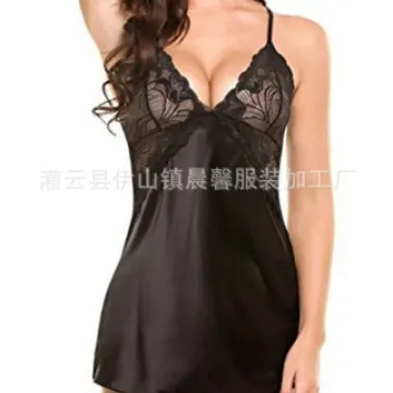 Churchf 2018 Explosion Large-Size Multi-Colored Pyjamas Lace Lace Deep V Sexy Color-Butted Nyoodle Lingerie Direct Selling