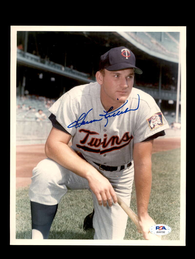 Harmon Killebrew PSA DNA Coa Hand Signed 8x10 Photo Poster painting Twins Autograph