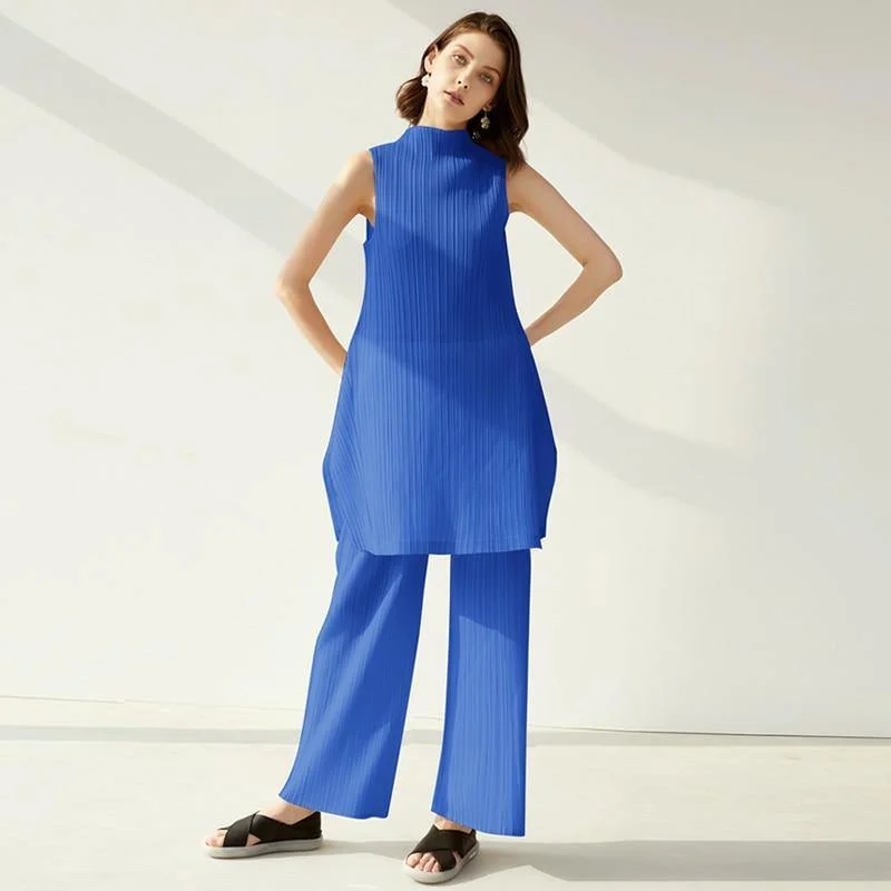 casual straight pants 2 piece set women outfits