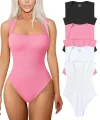👑Thread Square Neck Jumpsuit Sleeveless Slim Fit Summer Shapewear⏰Promotion 49% OFF Limited Time✨