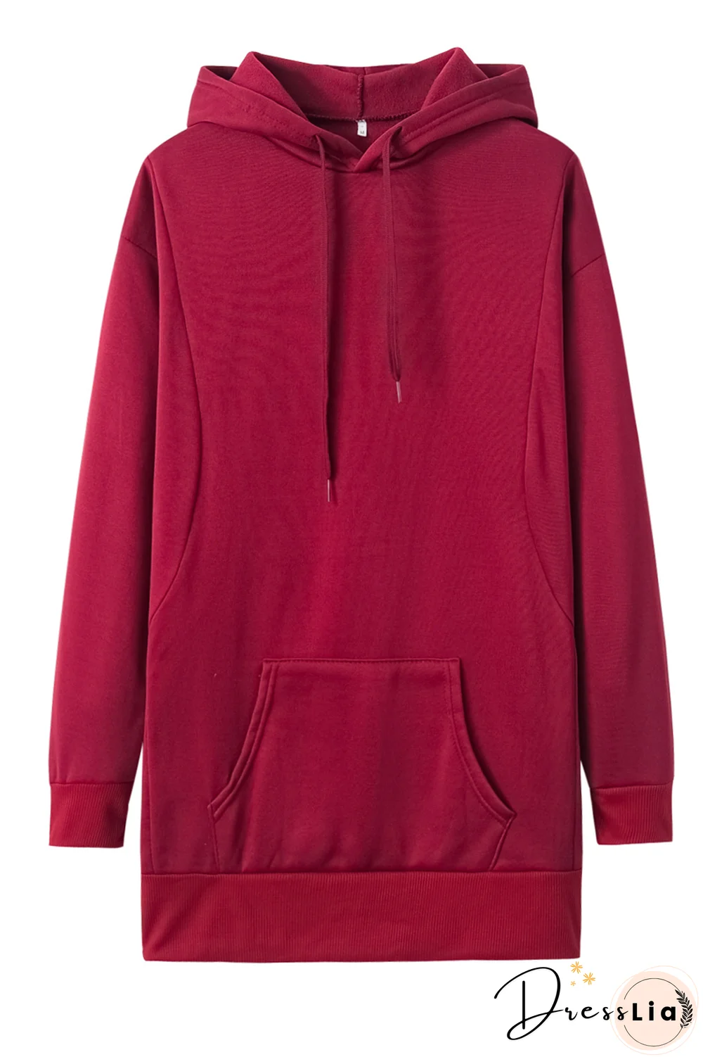 Solid Pocket Casual Hoodie