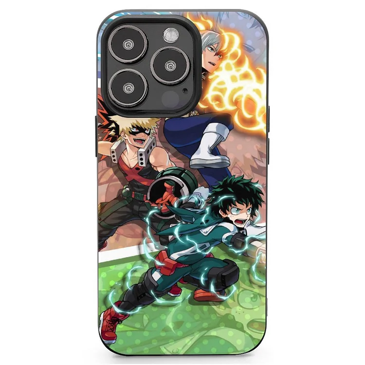 Izuku Midoriya Katsuki Bakugou Shoto Todoroki Anime My Hero Academia Phone Case Mobile Phone Shell IPhone 13 and iPhone14 Pro Max and IPhone 15 Plus Case - Heather Prints Shirts