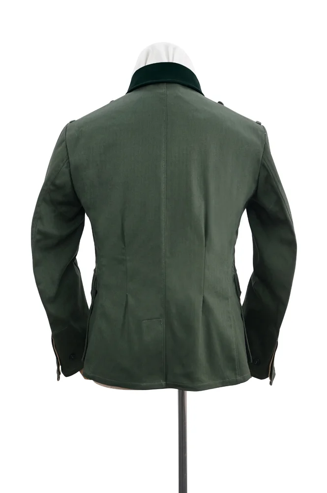  Wehrmacht German M1936 Officer Summer HBT Reed Green Field Tunic (6 Buttons) German-Uniform