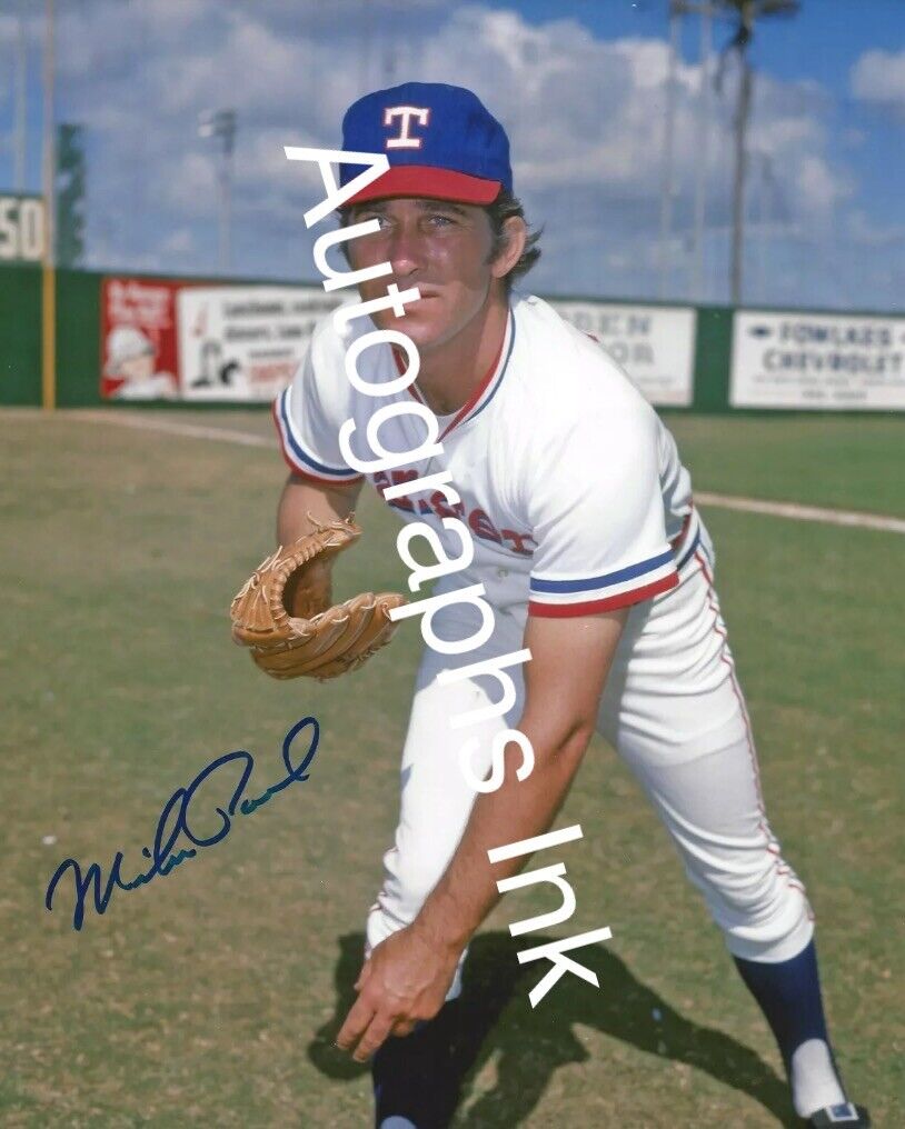 Mike Paul autographed 8x10 Texas Rangers#2