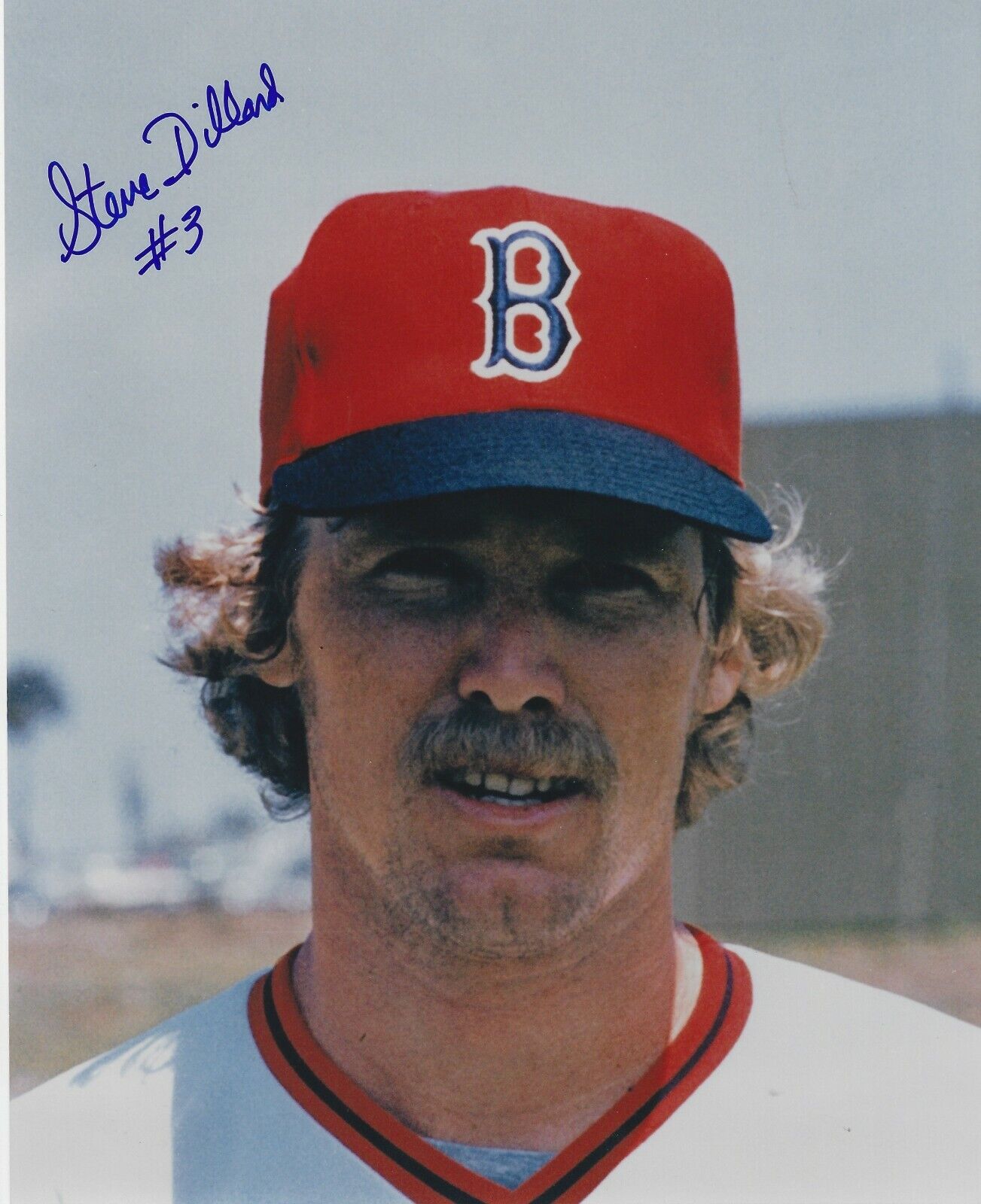 Signed 8x10 STEVE DILLARD Boston Red Sox Autographed Photo Poster painting- COA