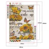 DIY 5D Mosaic Butterfly Sunflower Full Round Diamond Resin Painting Kit