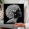 Framed Gracelady - Pearls Painting Kit for Creativity DIY Pearl Dot Crafts for Gift Home Wall Decor 30*30CM Pearl Art Painting