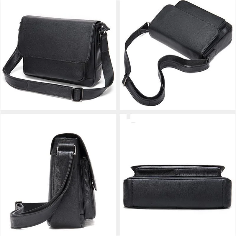 Mens Hipster Messenger Bags Plain Casual Leather Shoulder Bags