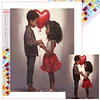 Diamond Painting -5D Full Square Drill Valentines Day Couple(35x45cm)