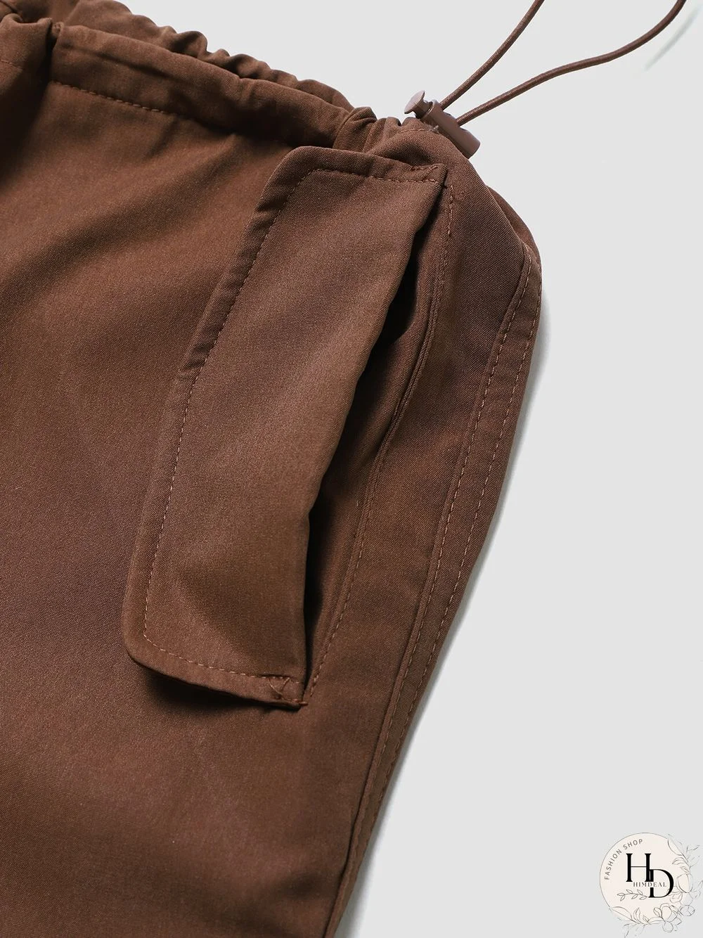 Women Solid Loose Drawstring Casual Cargo Pants