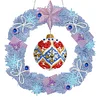 Special Shaped Diamond Painting Hanging Wreath Xmas Elk Christmas with LED Light
