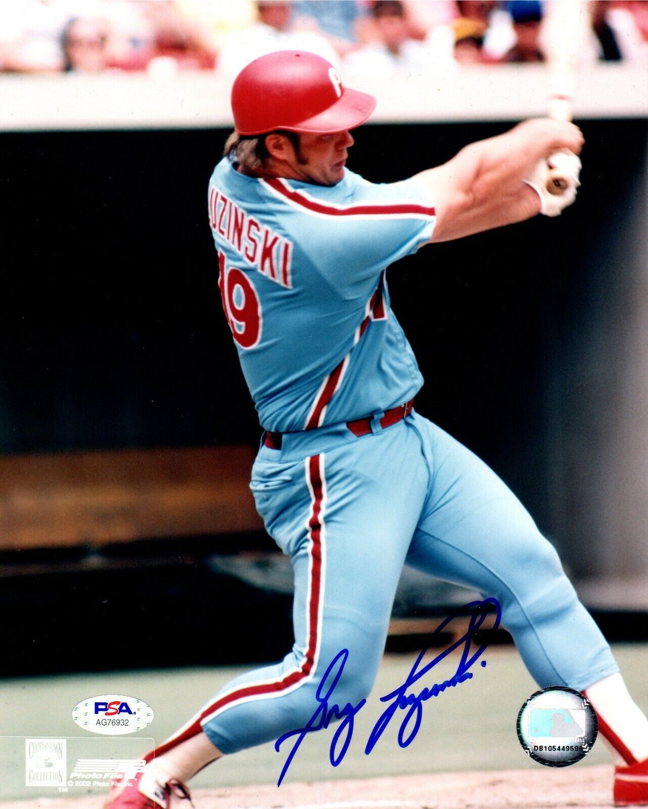 Greg Luzinski autographed signed 8x10 Photo Poster painting MLB Philadelphia Phillies PSA COA