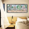 (Small Size)[Brand]Seaside Village - 14CT Stamped Cross Stitch - 54*21cm