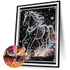 Diamond Painting-DIY Special Shaped Drill Pearl Painting Black Horse(30x40cm)