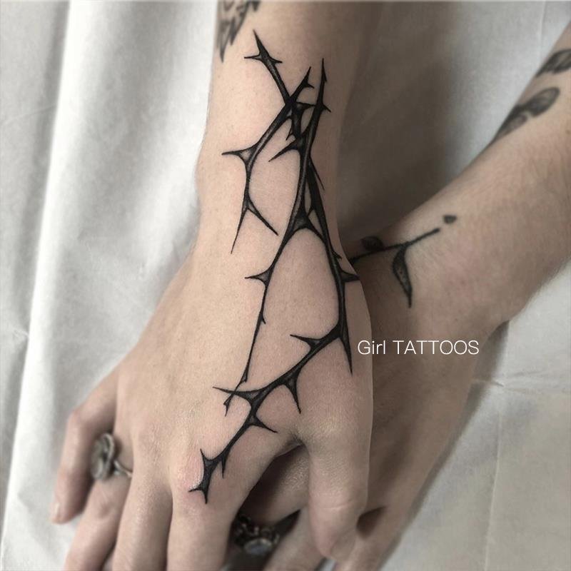 1Pc Arm Branch Waterproof Temporary Tattoo Stickers Men Women Hand Back Personality Cool Art Fake Tattoos Gothic Tattoo Sticker