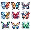 (Multi Style)Colorful Butterfly-Full Embroidery 3 Strands 11CT Stamped Cross Stitch-45*45CM