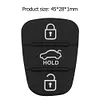 3 Buttons Rubber Pad for Flip Remote Car Key Shell (w/ Letter)