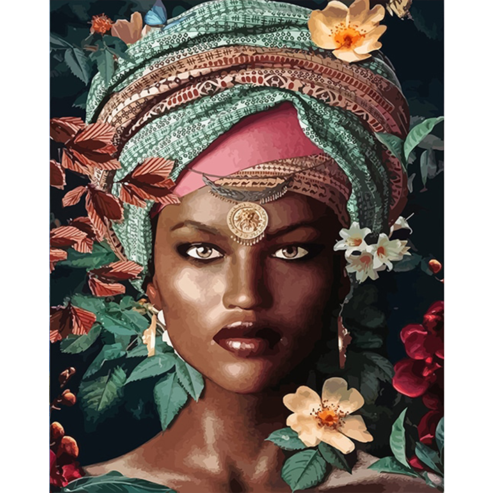 Beautiful African Woman-Paint by Numbers-30*40cm/40*50cm