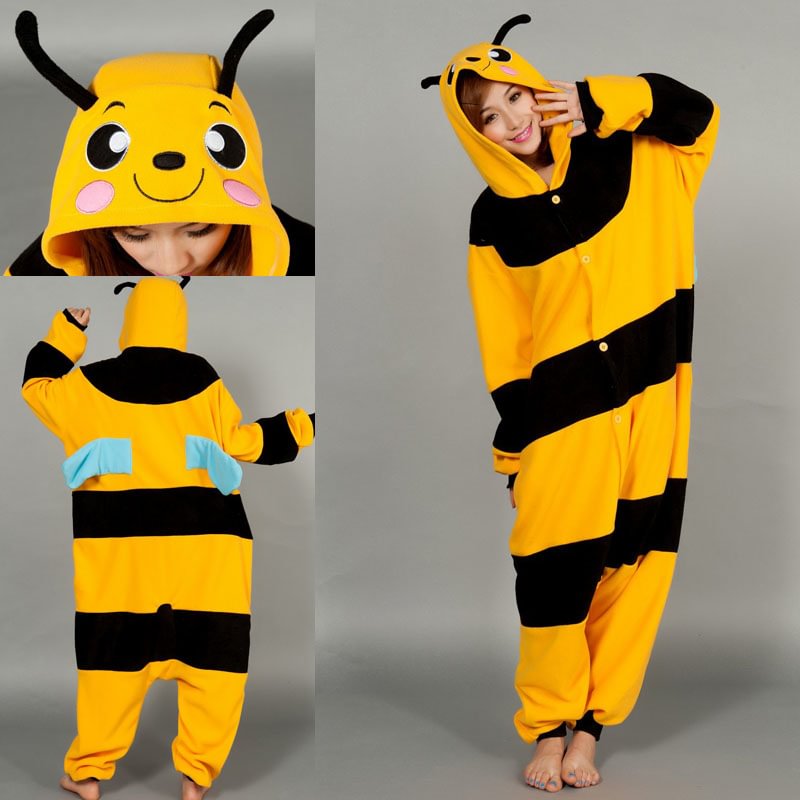 Bee Pajamas Kigurumi Onesies Hoodie Animal Costume-Pajamasbuy